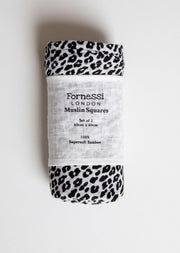 Leopard muslin - set of two