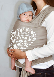 Matthew Langille, print, printed, grey, dove, Fornessi wrap, modal, Fornessi, baby wrap, wrap carrier, baby sling, sling carrier, fabric wrap, fabric baby carrier, stylish, safe, practical, hip safe, baby accessory, baby carrier, baby accessories, accessories, baby, modal, soft, comfortable, the best baby wrap, the best baby carrier