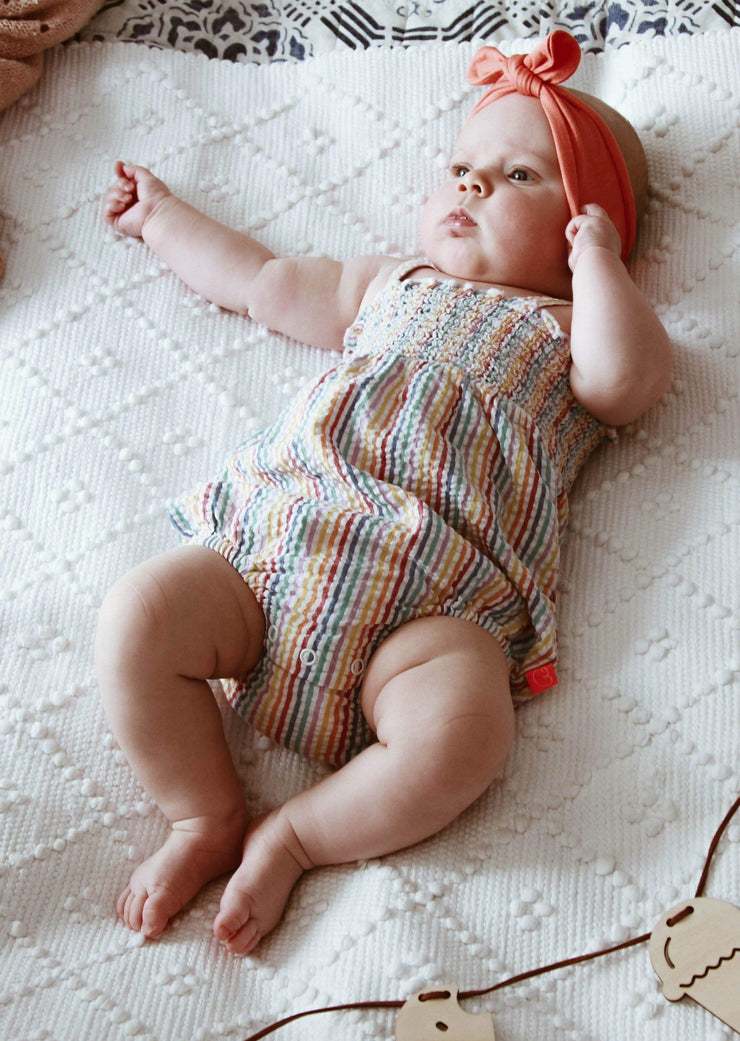 Coral Blossom top knot headband eco friendly baby fashion